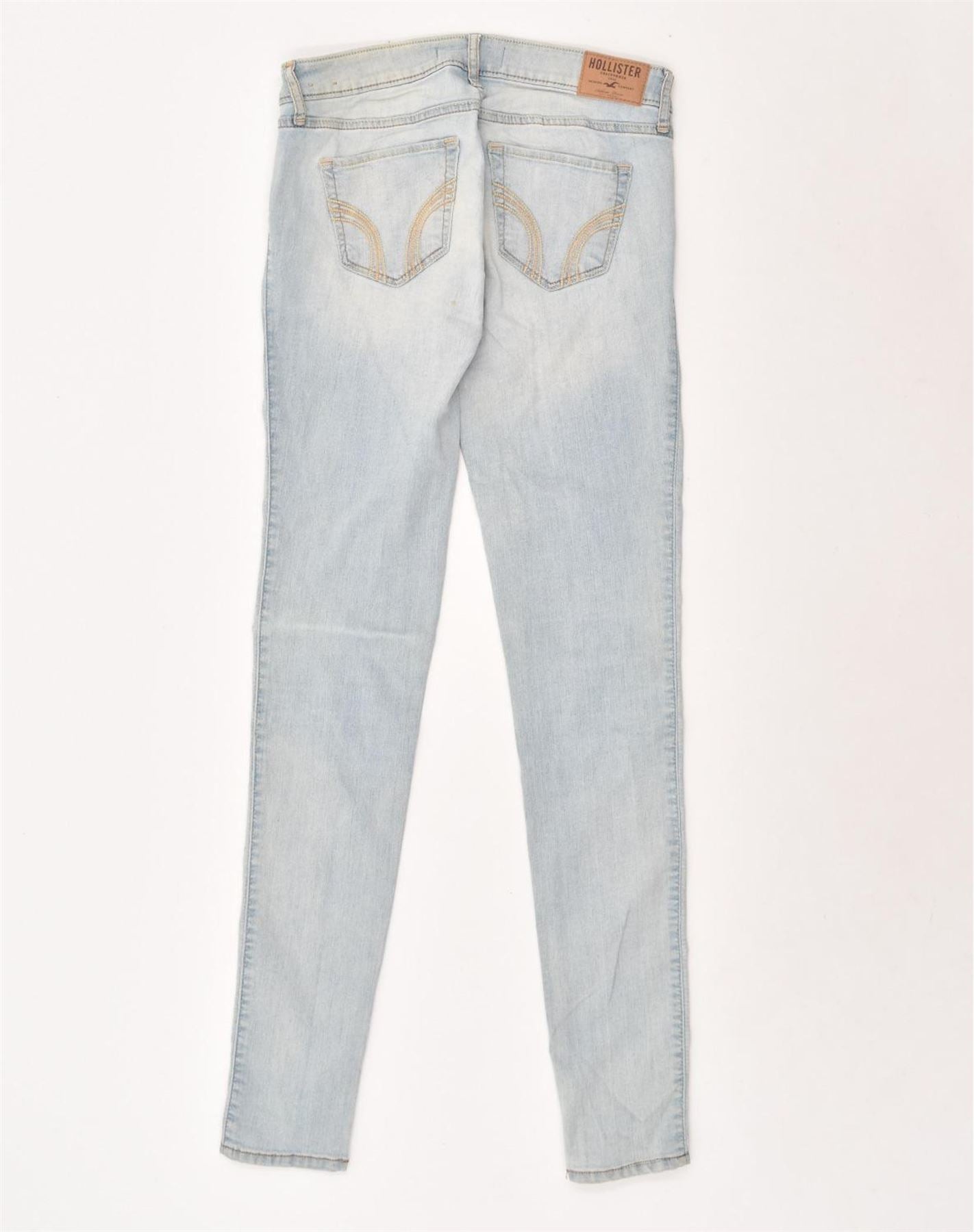 HOLLISTER Womens Skinny Jeans W26 L33 Blue Cotton, Vintage & Second-Hand  Clothing Online