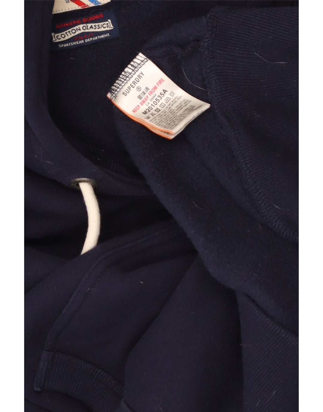 Superdry Mens Graphic Hoodie Jumper 2XL Navy Blue Cotton