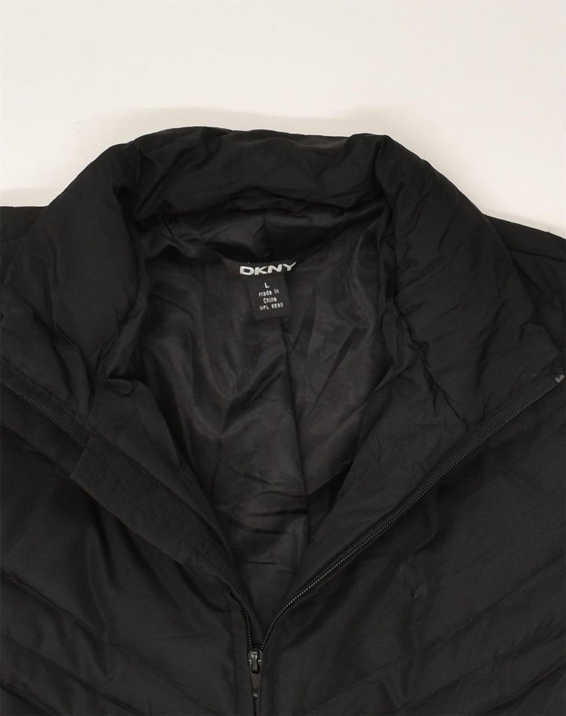 DKNY Womens Padded Jacket UK 16 Large Black Polyester | Vintage Dkny | Thrift | Second-Hand Dkny | Used Clothing | Messina Hembry 