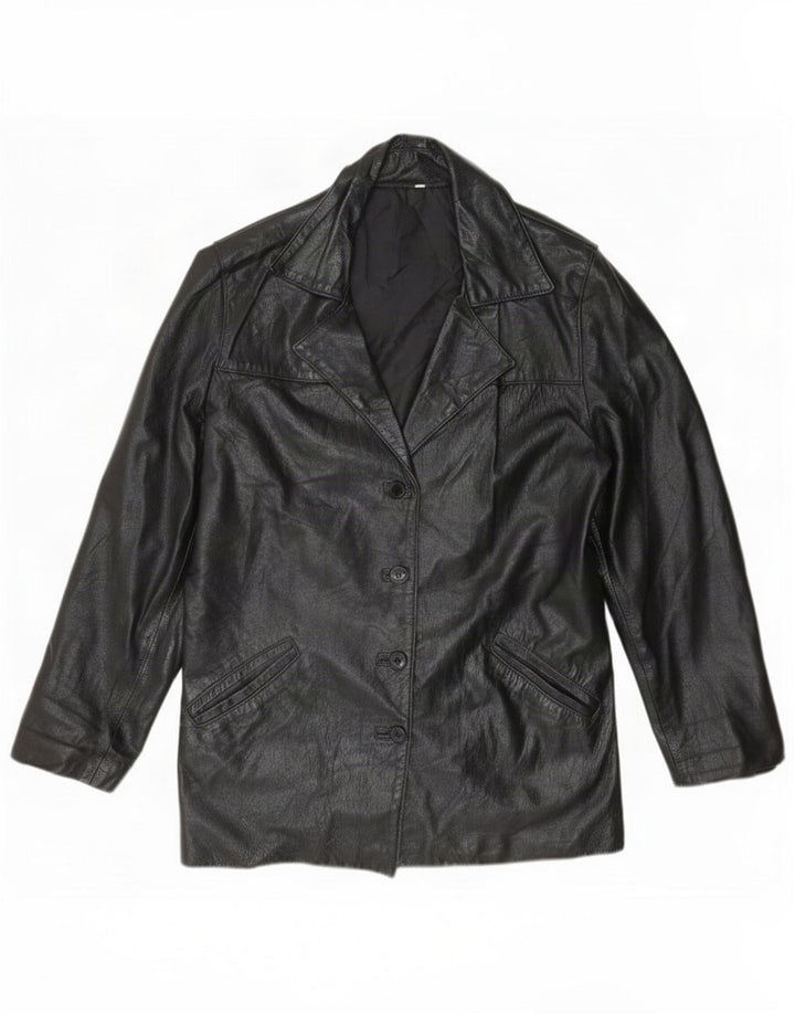 Vintage Womens Leather Jacket UK 16 Large Black