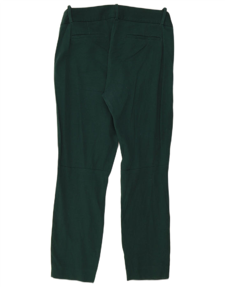 J. CREW Womens Straight Cropped Trousers US 8 Medium W32 L26 Green Cotton