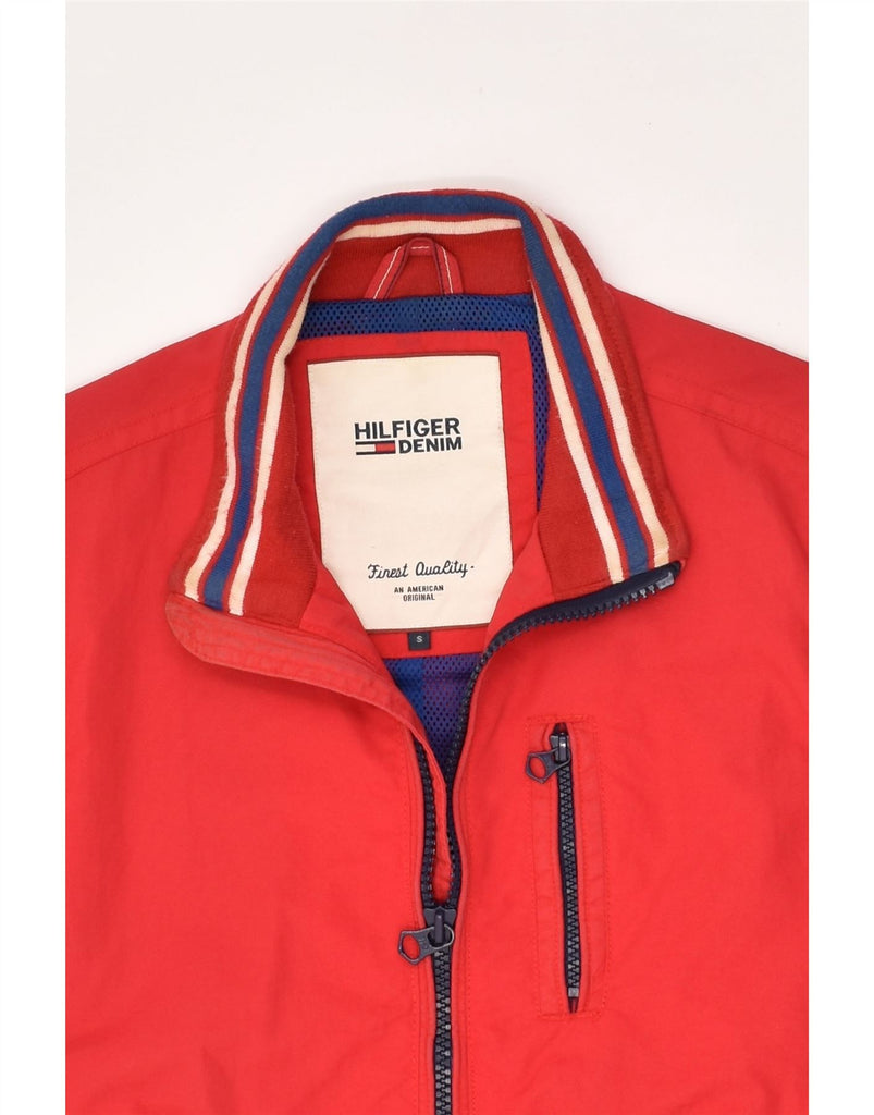 TOMMY HILFIGER Mens Bomber Jacket UK 36 Small Red Nylon | Vintage Tommy Hilfiger | Thrift | Second-Hand Tommy Hilfiger | Used Clothing | Messina Hembry 