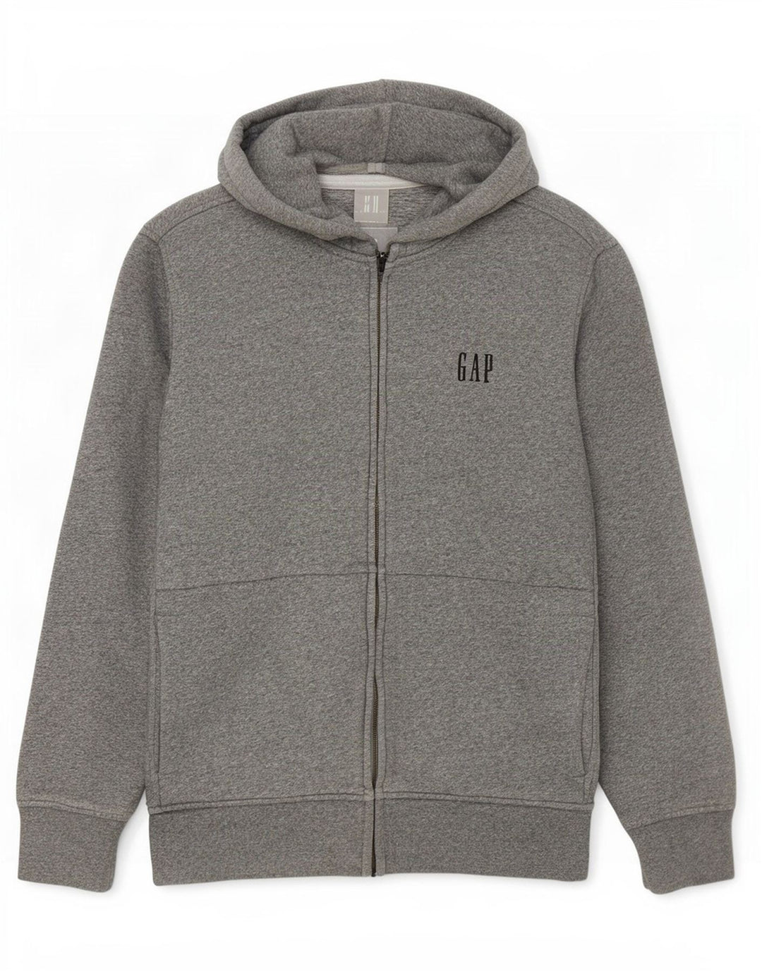 Gap Mens Zip Hoodie Sweater Small Grey Flecked Cotton