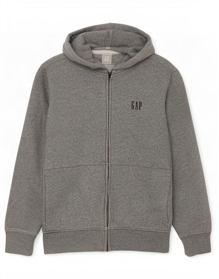 Gap Mens Zip Hoodie Sweater Small Grey Flecked Cotton