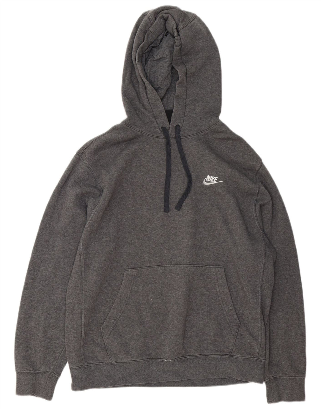 Nike Mens Hoodie Jumper Medium Grey Flecked Cotton