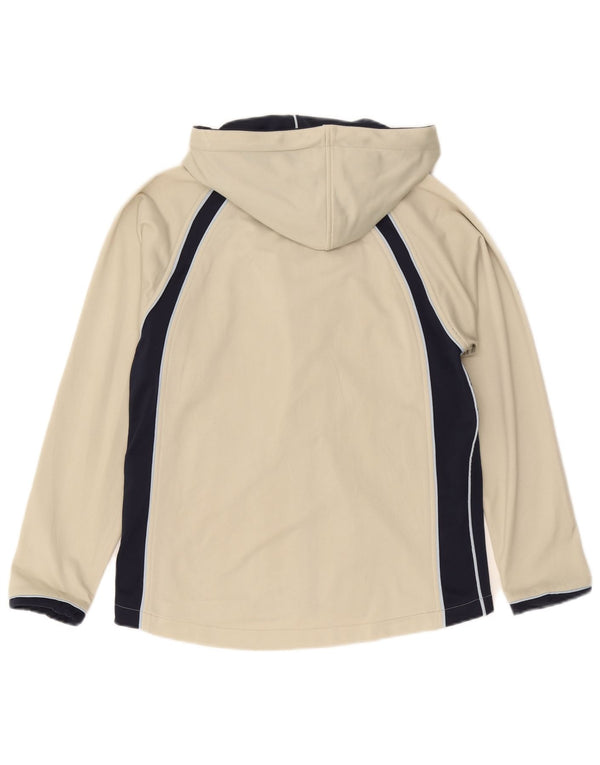 Asics Mens Zip Hoodie Sweater Medium Beige Colourblock