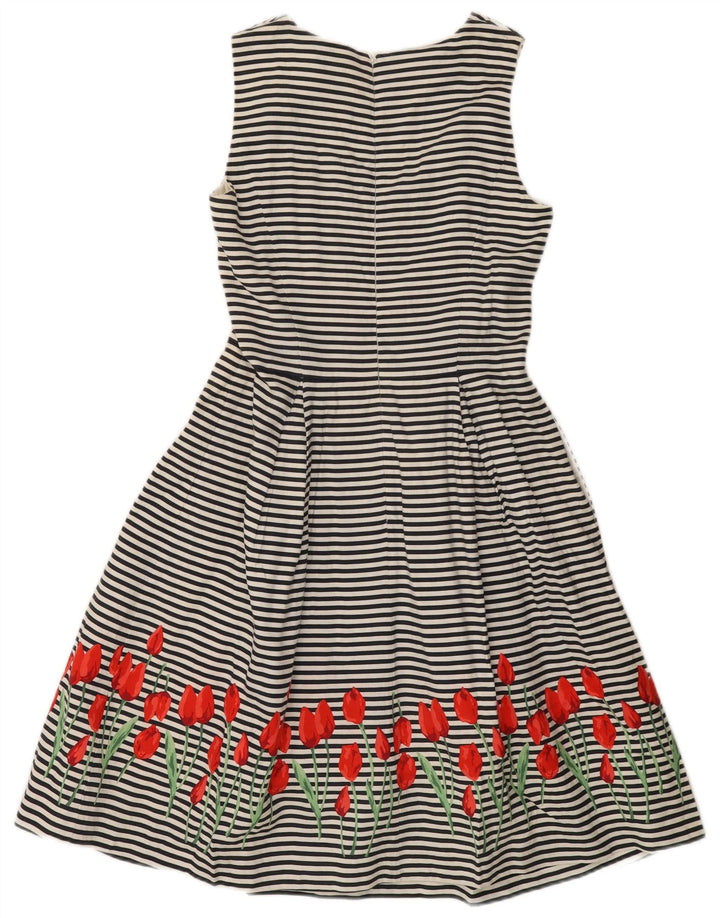Brooks Brothers Womens A-Line Dress US 8 Medium Off White Striped