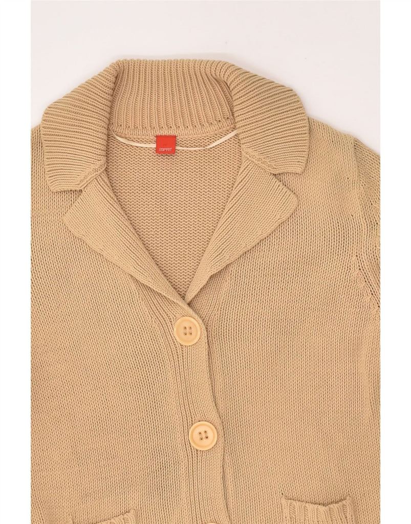 ESPRIT Womens Cardigan Sweater UK 12 Medium Beige Cotton | Vintage Esprit | Thrift | Second-Hand Esprit | Used Clothing | Messina Hembry 