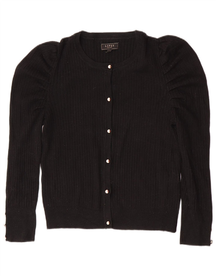 Lipsy Womens Cardigan Sweater UK 12 Medium  Black Viscose