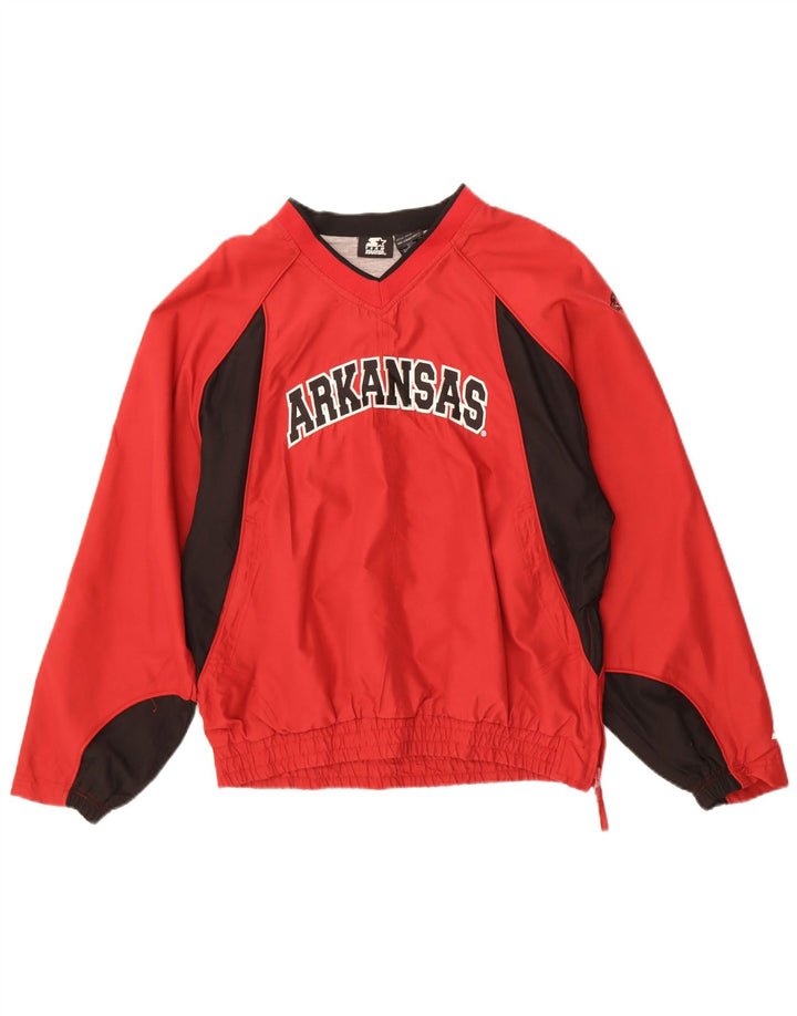 Starter Mens Graphic Pullover Tracksuit Top Jacket Medium Red Colourblock