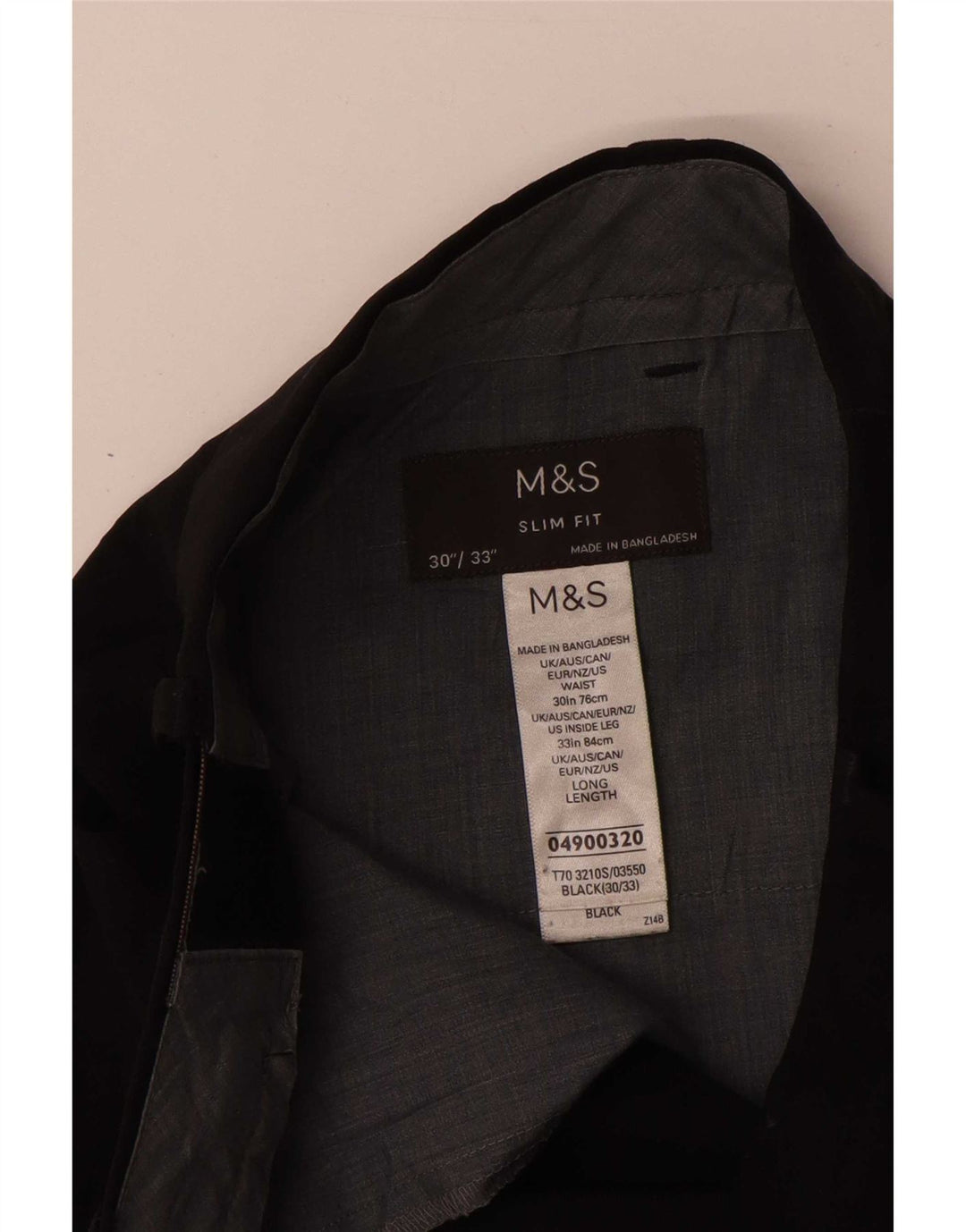Marks & Spencer Womens Slim Fit Suit Trousers W30 L33 Black Polyester