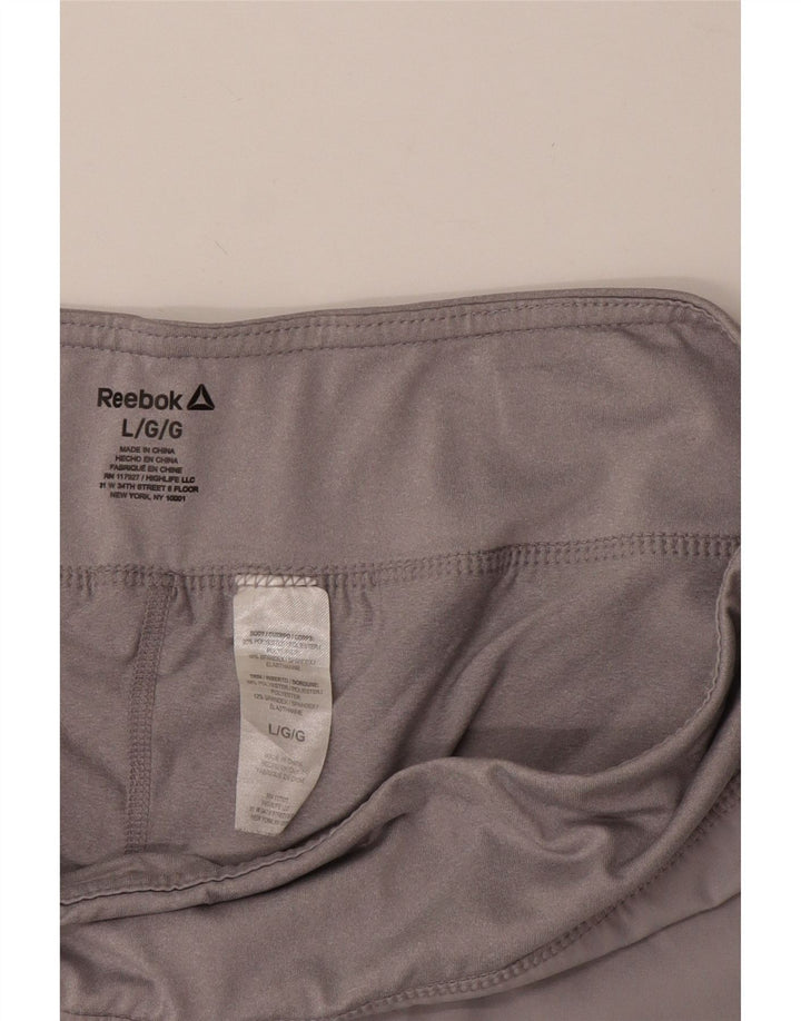 Reebok Womens Sport Shorts UK 16 Large Grey Polyester