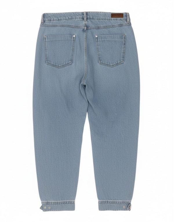 Benetton Womens High Waist Tapered Jeans W31 L27 Blue Cotton