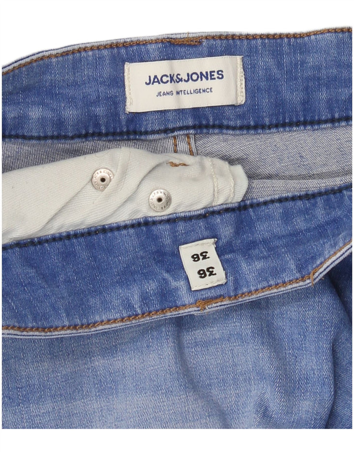 Jack & Jones Mens Slim Jeans W36 L36 Blue Cotton