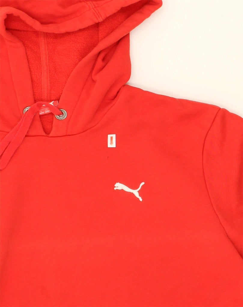 PUMA Mens Hoodie Jumper Medium Red Cotton | Vintage Puma | Thrift | Second-Hand Puma | Used Clothing | Messina Hembry 