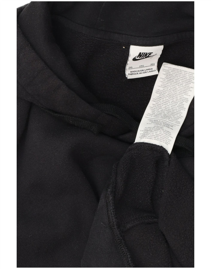 Nike Mens Hoodie Jumper 3XL Black Cotton