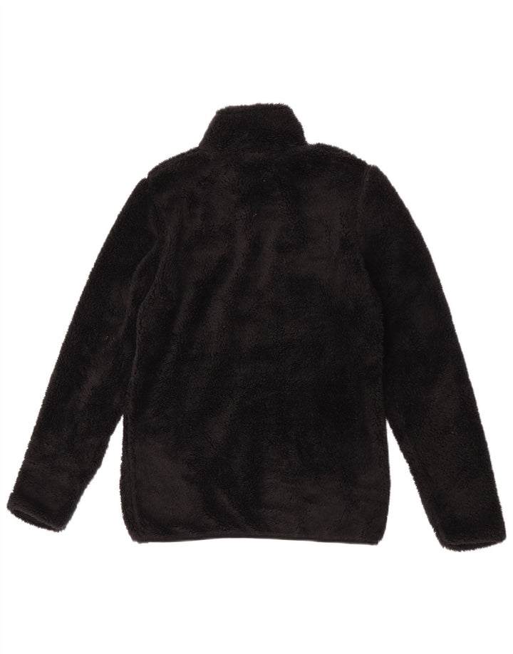 Mountain Warehouse Womens Zip Neck Fleece Jumper UK 8 Small Black Polyester
