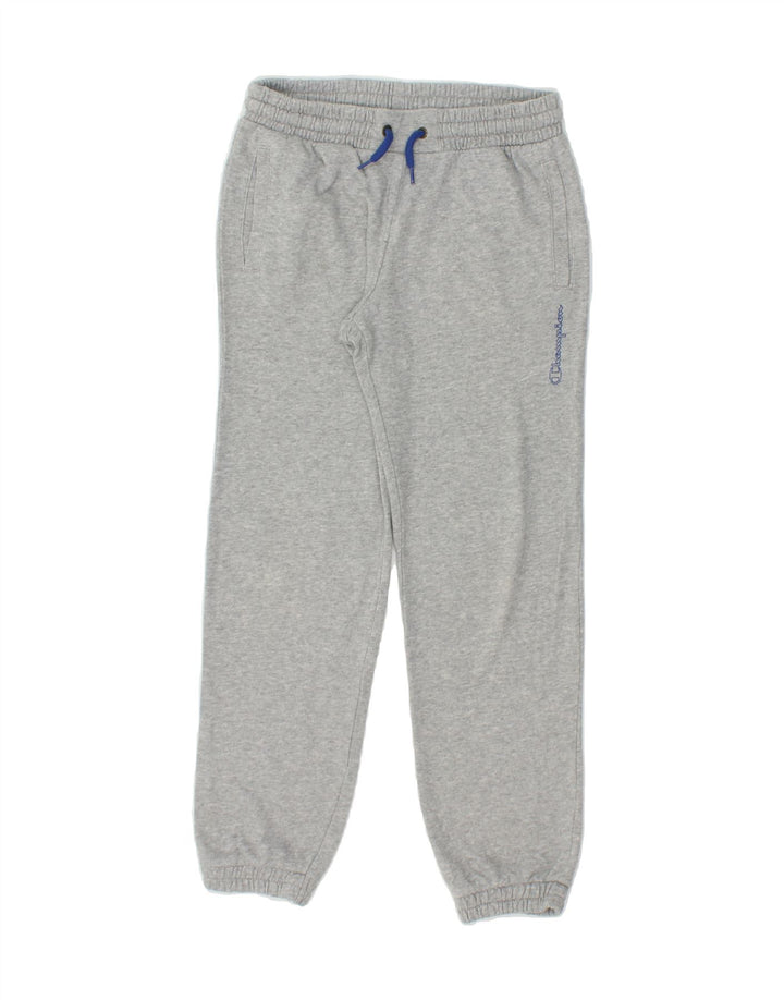 CHAMPION Boys Graphic Tracksuit Trousers Joggers 9-10 Years Medium Grey Vintage Champion and Second-Hand Champion from Messina Hembry 