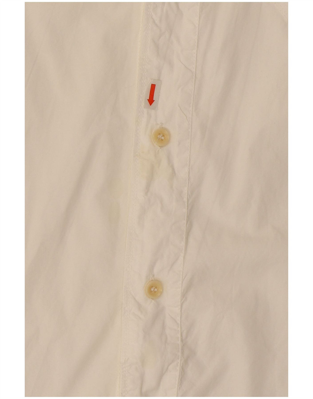 Murphy & Nye Mens Short Sleeve Military Shirt Large White Cotton