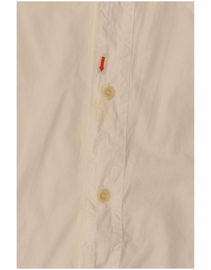 Murphy & Nye Mens Short Sleeve Military Shirt Large White Cotton