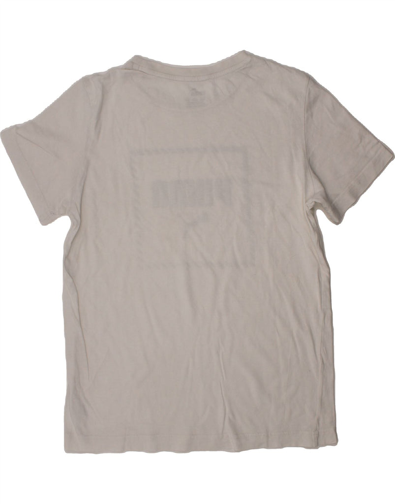 PUMA Boys Graphic T-Shirt Top 13-14 Years White Cotton Vintage Puma and Second-Hand Puma from Messina Hembry 