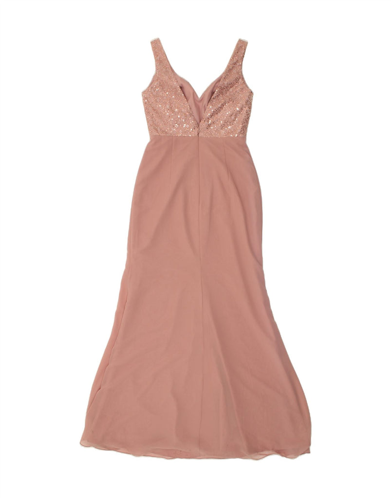 ANGEL BRIDESMAID Womens Sleeveless Maxi Dress UK 12 Medium Pink Polyester Vintage Angel Bridesmaid and Second-Hand Angel Bridesmaid from Messina Hembry 