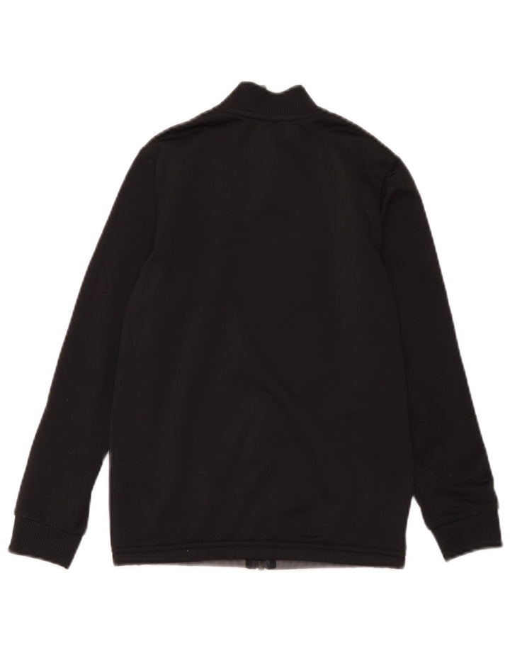 Adidas Boys Tracksuit Top Jacket 9-10 Years Black Colourblock Polyester
