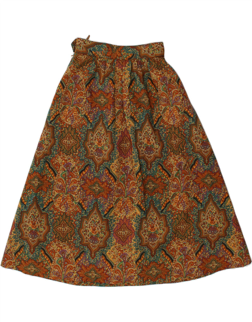 BOGNER Womens Midi A-Line Skirt W24 XS Brown Paisley | Vintage Bogner | Thrift | Second-Hand Bogner | Used Clothing | Messina Hembry 