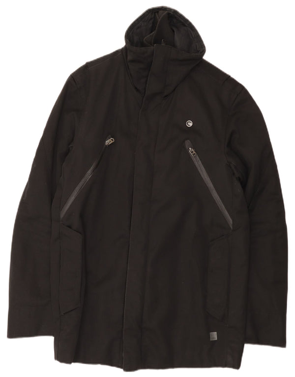 G-Star Mens Windbreaker Jacket UK 38 Medium Black Polyamide