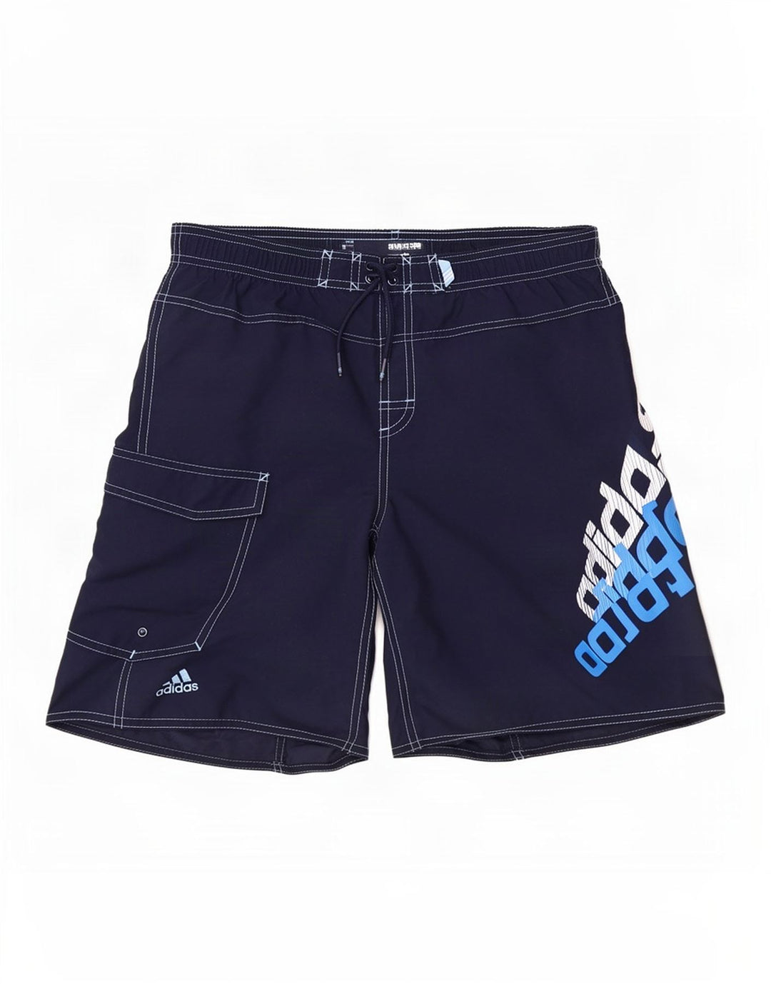 Adidas Boys Graphic Swimming Shorts 13-14 Years Navy Blue Polyester