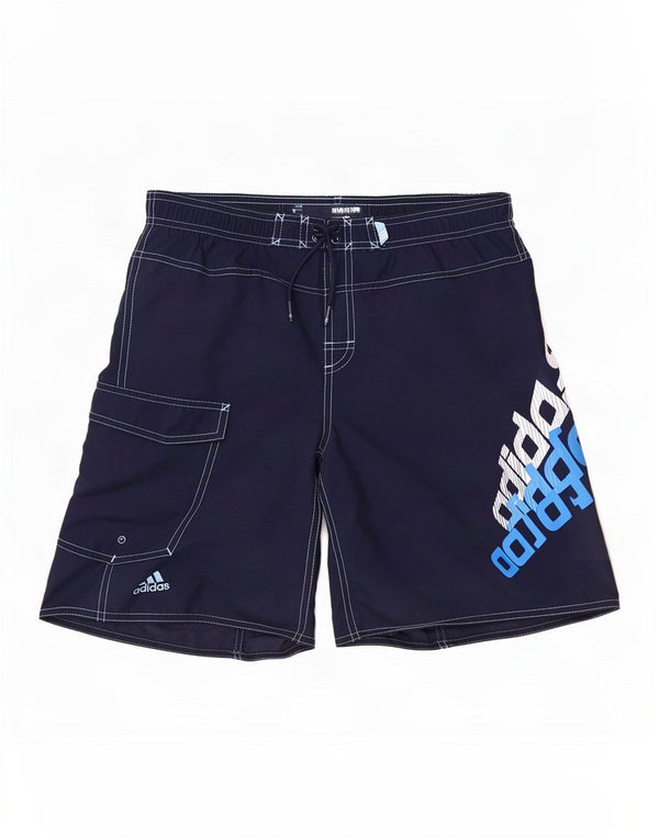 Adidas Boys Graphic Swimming Shorts 13-14 Years Navy Blue Polyester