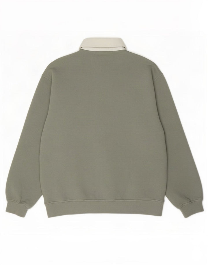 Zara Mens Polo Neck Sweatshirt Jumper Small Green