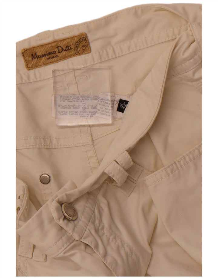 MASSIMO DUTTI Womens Straight Casual Trousers EU 40 Medium W30 L28 White