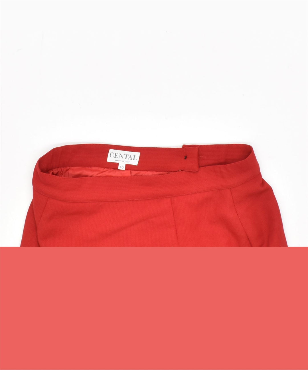 CENTAL Womens Pencil Skirt IT 46 Large W30 Red Vintage