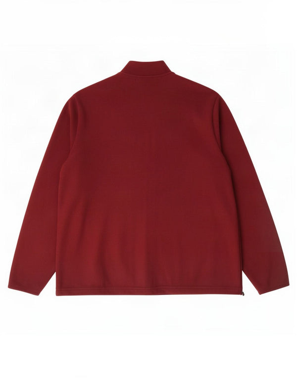 Marks & Spencer Womens Fleece Jacket UK 22 3XL Burgundy Polyester