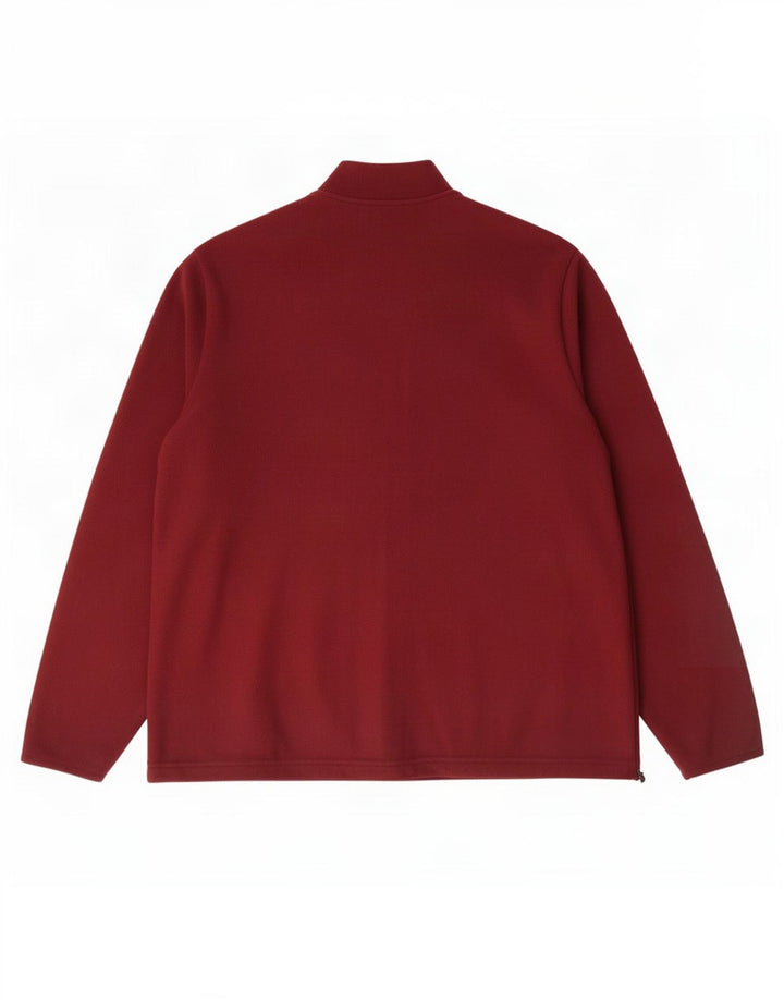 Marks & Spencer Womens Fleece Jacket UK 22 3XL Burgundy Polyester