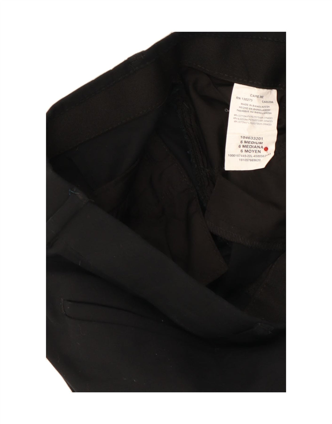 LEE Womens Mid Rise Regular Fit Casual Trousers US 6 Medium W30 L31 Black Vintage Lee and Second-Hand Lee from Messina Hembry 