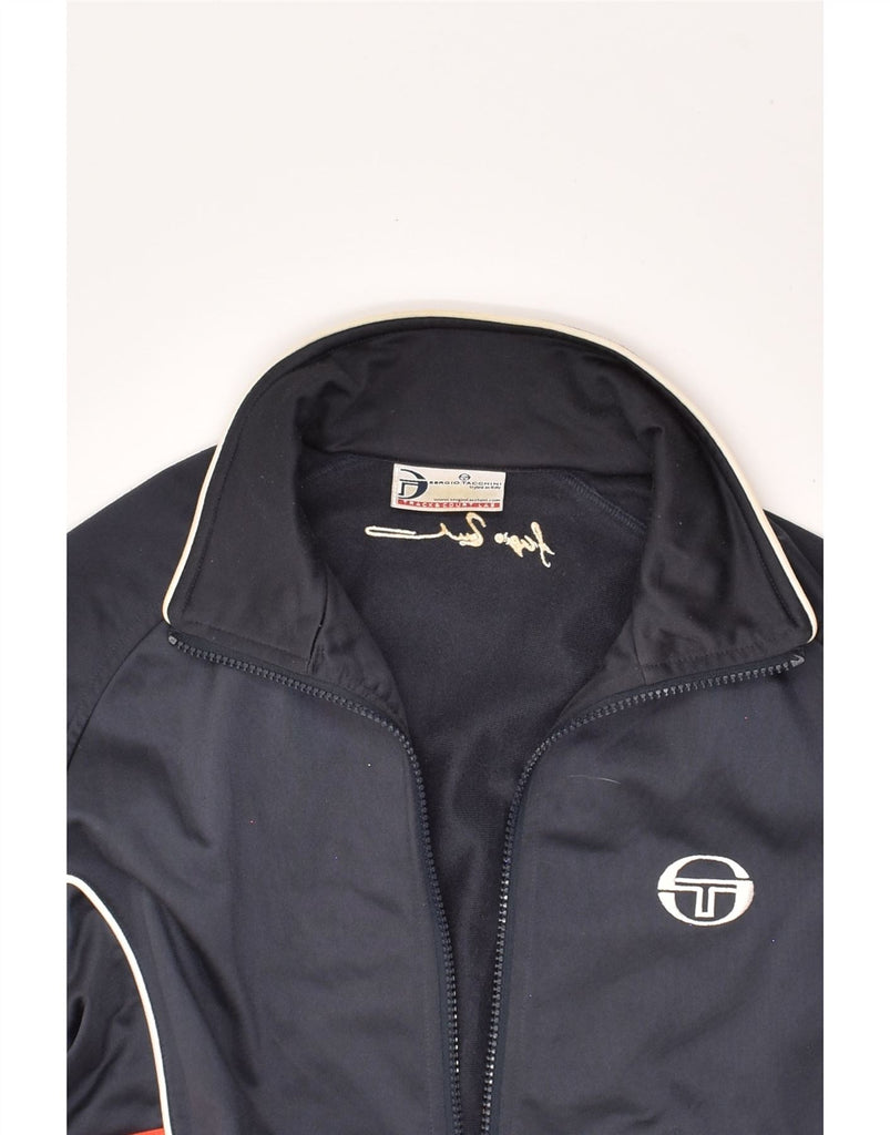 SERGIO TACCHINI Mens Tracksuit Top Jacket Small Navy Blue | Vintage Sergio Tacchini | Thrift | Second-Hand Sergio Tacchini | Used Clothing | Messina Hembry 