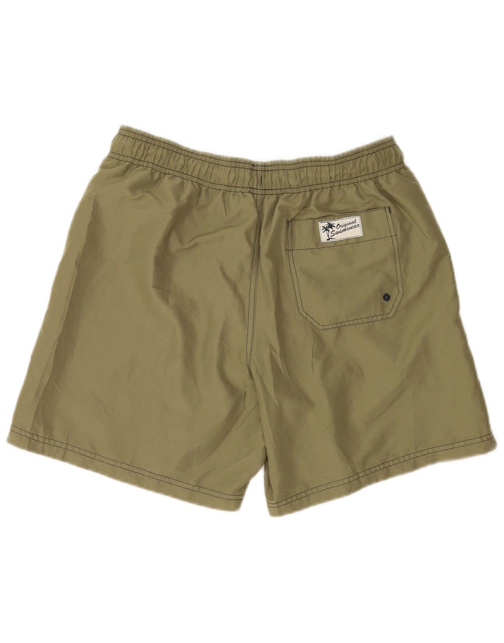 Marks & Spencer Mens Swimming Shorts Medium Khaki Polyester
