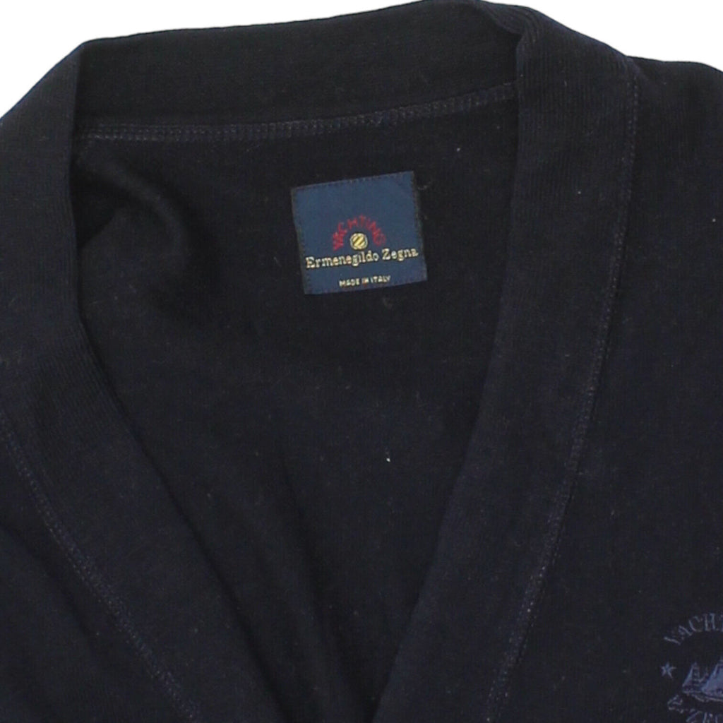 Ermenegildo Zegna Mens Navy Cardigan | Vintage High End Designer Sweater VTG | Vintage Messina Hembry | Thrift | Second-Hand Messina Hembry | Used Clothing | Messina Hembry 