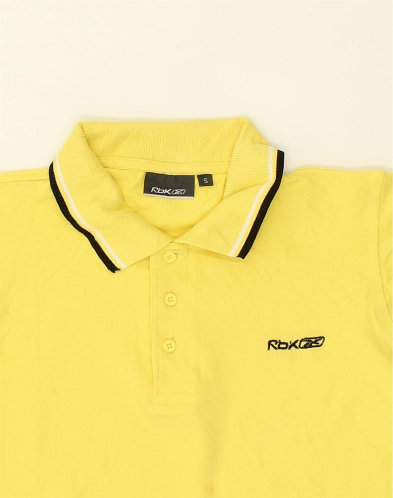 REEBOK Mens Polo Shirt Small Yellow Cotton | Vintage Reebok | Thrift | Second-Hand Reebok | Used Clothing | Messina Hembry 