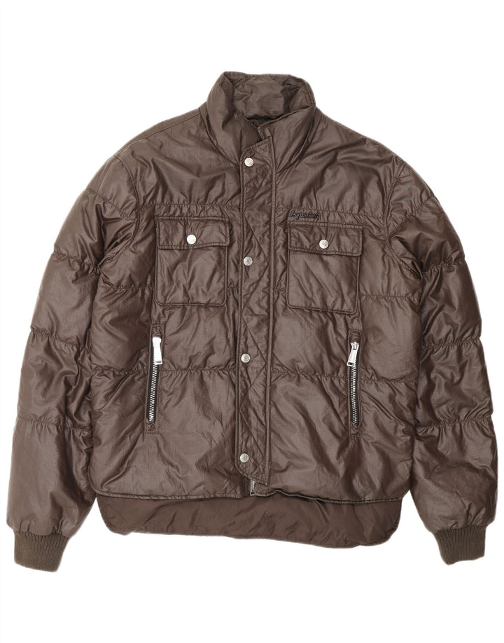 Dsquared Mens Zip Padded Padded Jacket IT 48 Medium Brown Designer