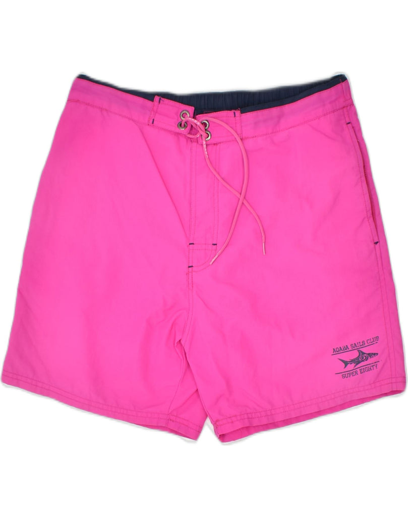 VINTAGE Mens Swimming Shorts Small Pink Polyamide Sports | Vintage | Thrift | Second-Hand | Used Clothing | Messina Hembry 