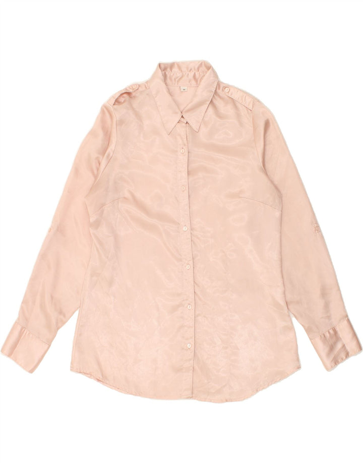 VINTAGE Womens Shirt IT 44 Medium Beige Polyester Vintage Vintage and Second-Hand Vintage from Messina Hembry 