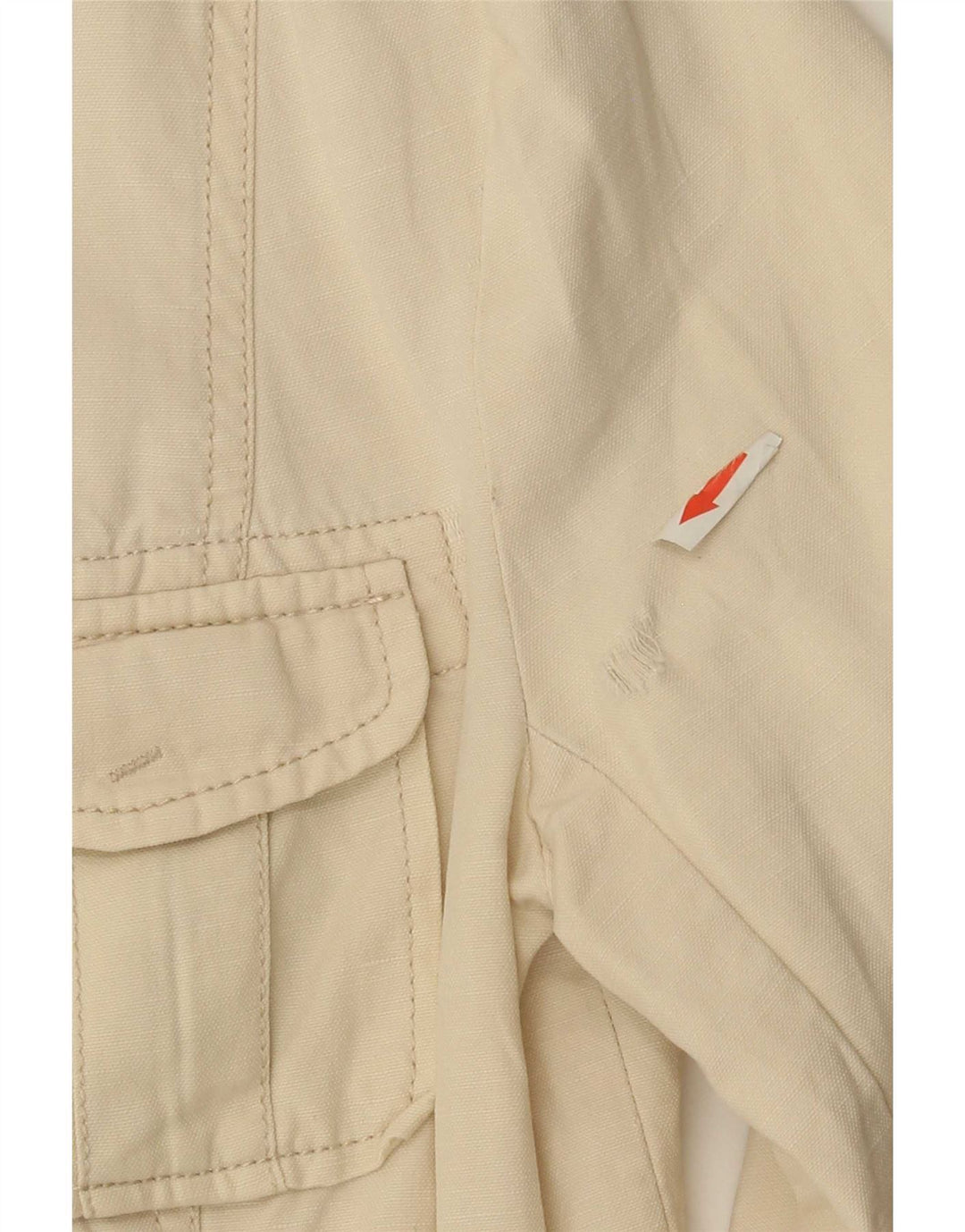 Zara Womens Utility Jacket UK 12 Medium Beige Cotton