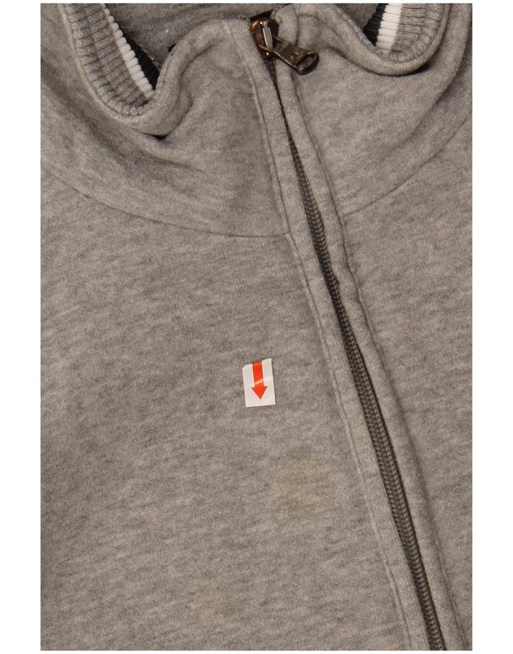 CHAMPION Mens Tracksuit Top Jacket Large Grey Flecked Cotton