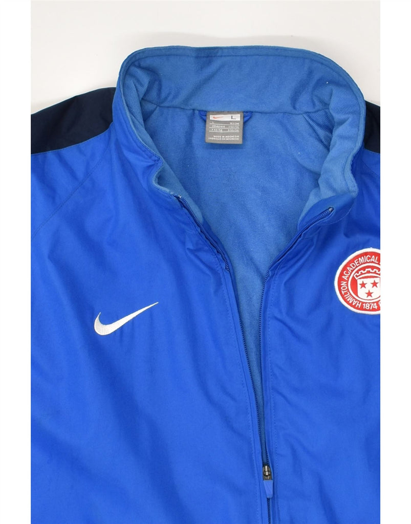 NIKE Mens Windbreaker Coat UK 42/44 Large Blue Polyester | Vintage Nike | Thrift | Second-Hand Nike | Used Clothing | Messina Hembry 