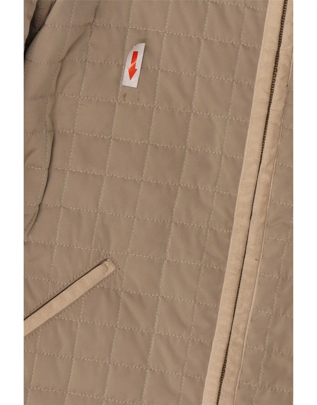 Marella Womens Quilted Jacket UK 14 Medium Beige Polyester