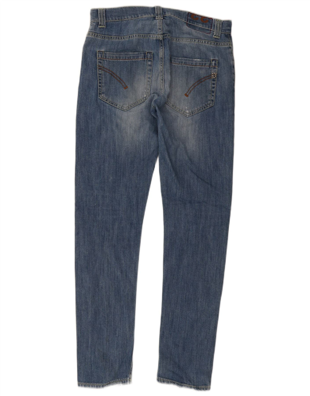 Dondup Mens Distressed Slim Jeans W33 L32 Blue Cotton
