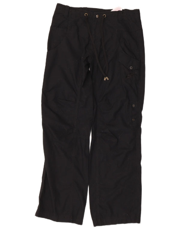 Nike Womens Straight Cargo Trousers UK 8 Small W32 L29 Black Cotton